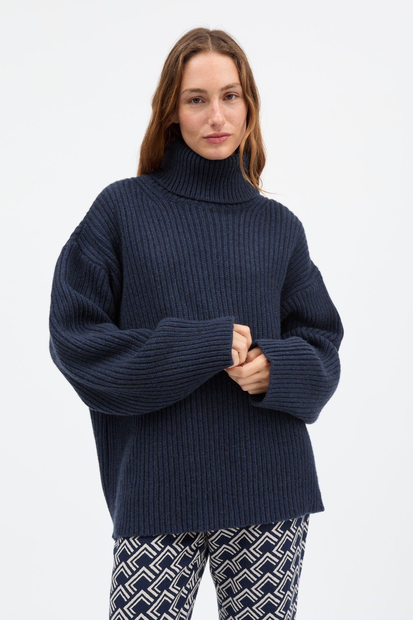 Skall Studio Diana T-neck jumper Jumper Navy